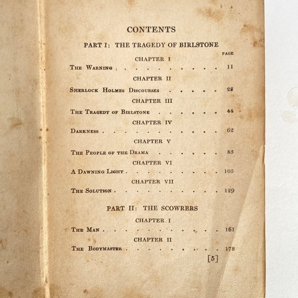 c1920 Sherlock Holmes Valley of Fear A Conan Doyle Hardbound Book Pub A.L. Burt - Picture 7 of 16
